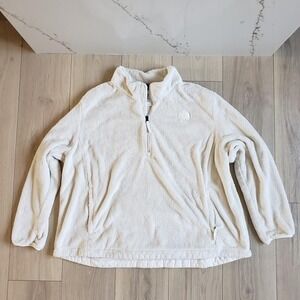 The North Face Jacket Womens 3X White Fleece 1/4 Zip Pullover Soft A81X7
